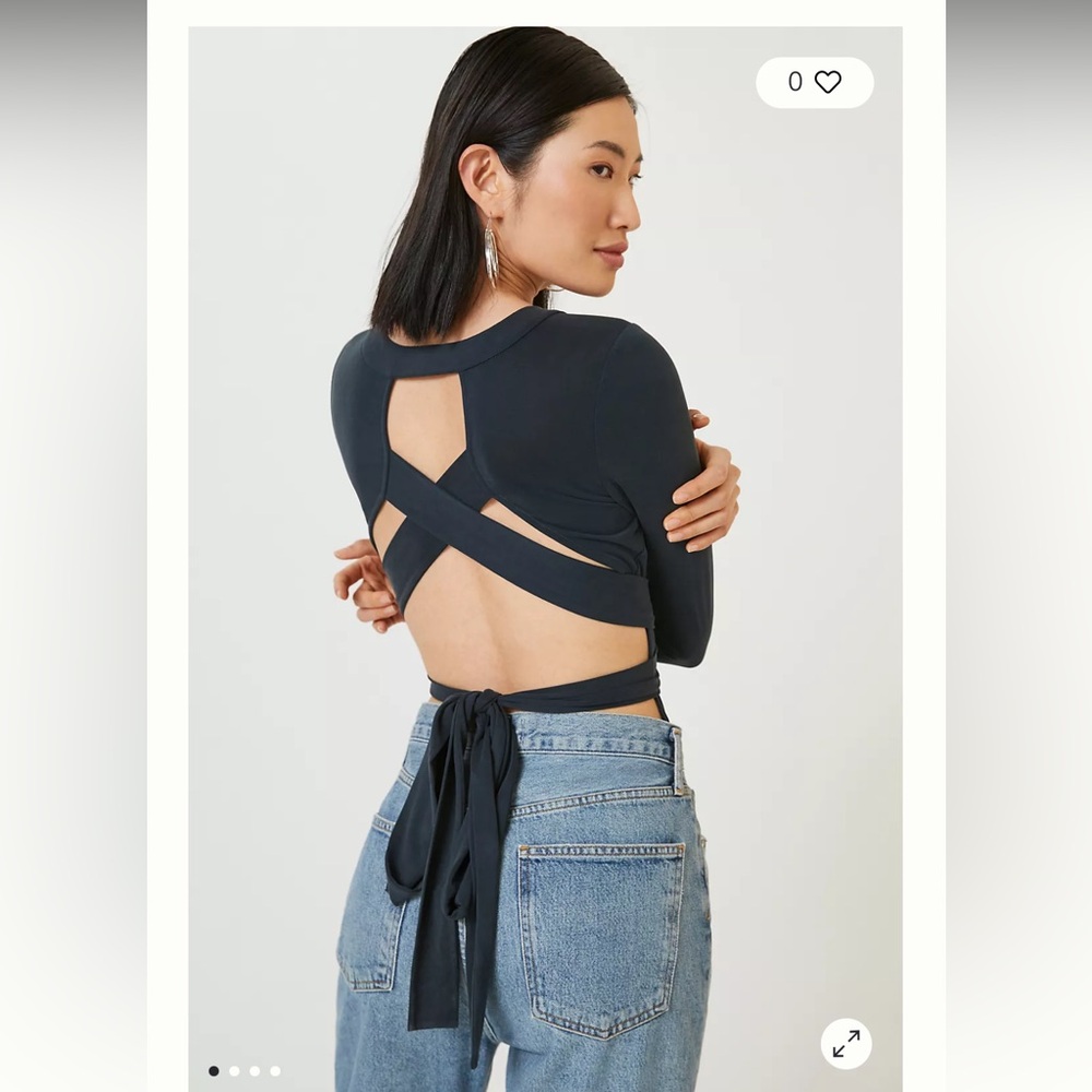 Anthropologie Black Long Sleeve Bodysuit